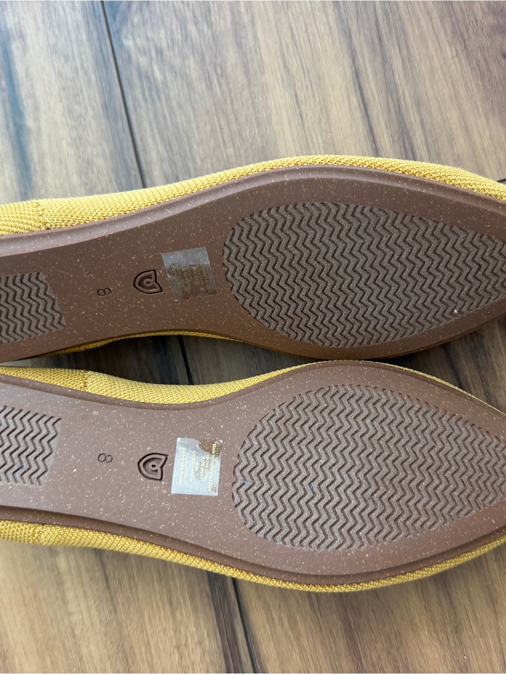 Rothy’s The Pointe Yellow/Marigold Pointed Knit Ballet Flats - Picture 2 of 4